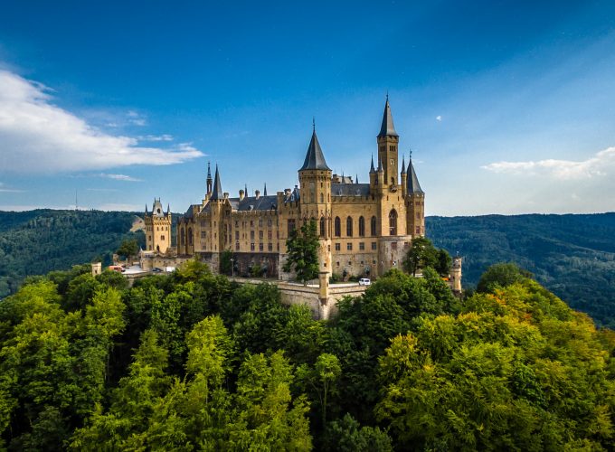 Wallpaper Hohenzollern Castle, Germany, Europe, forest, sky, 4k, Travel 336526312